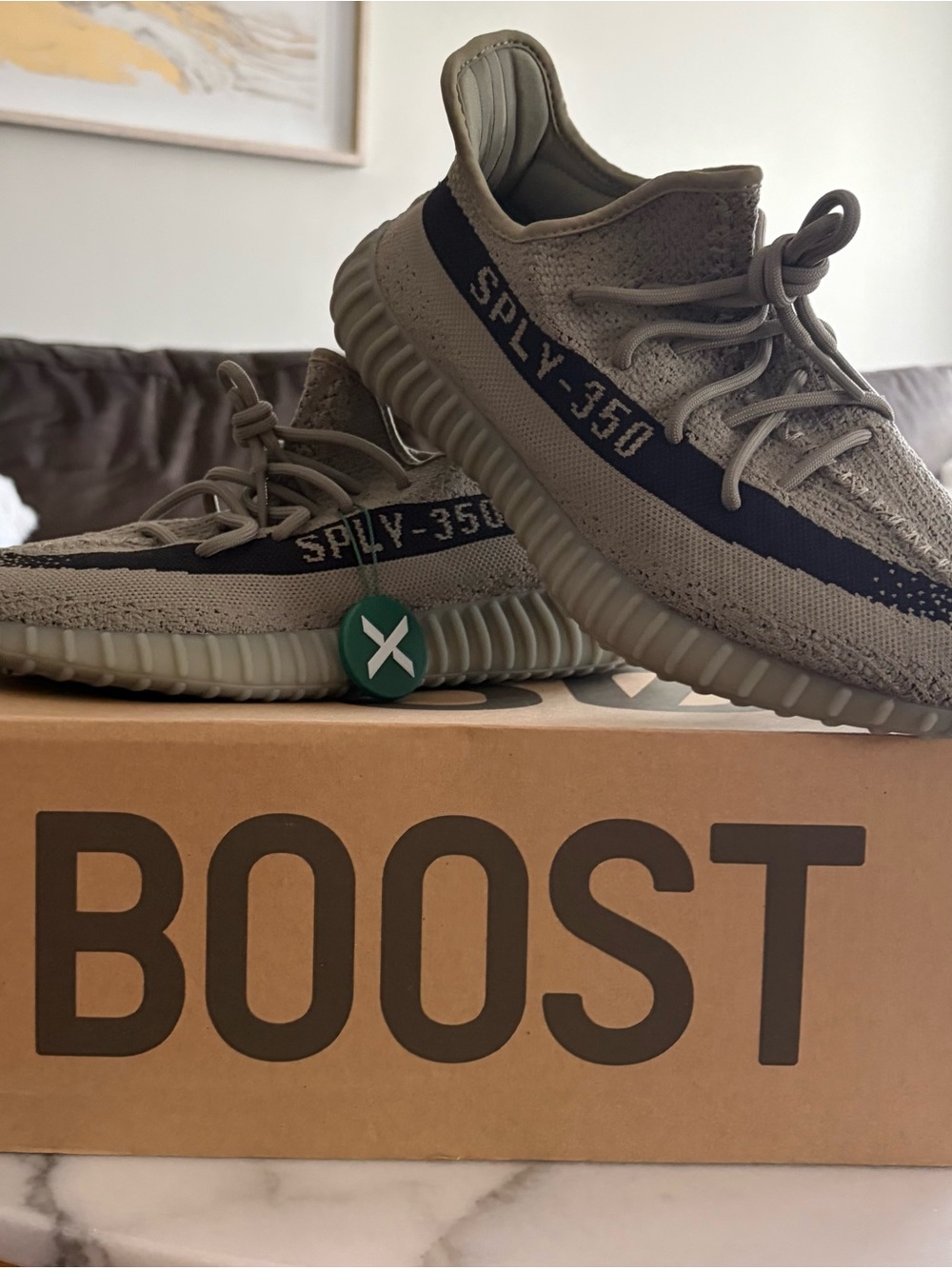 adidas Yeezy Boost 350 V2 Olive Green with Black Stripe